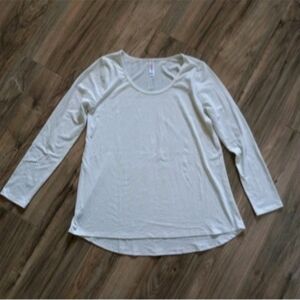 Lularoe Cream Black Polka Dot Long Sleeve Knit Top Size S